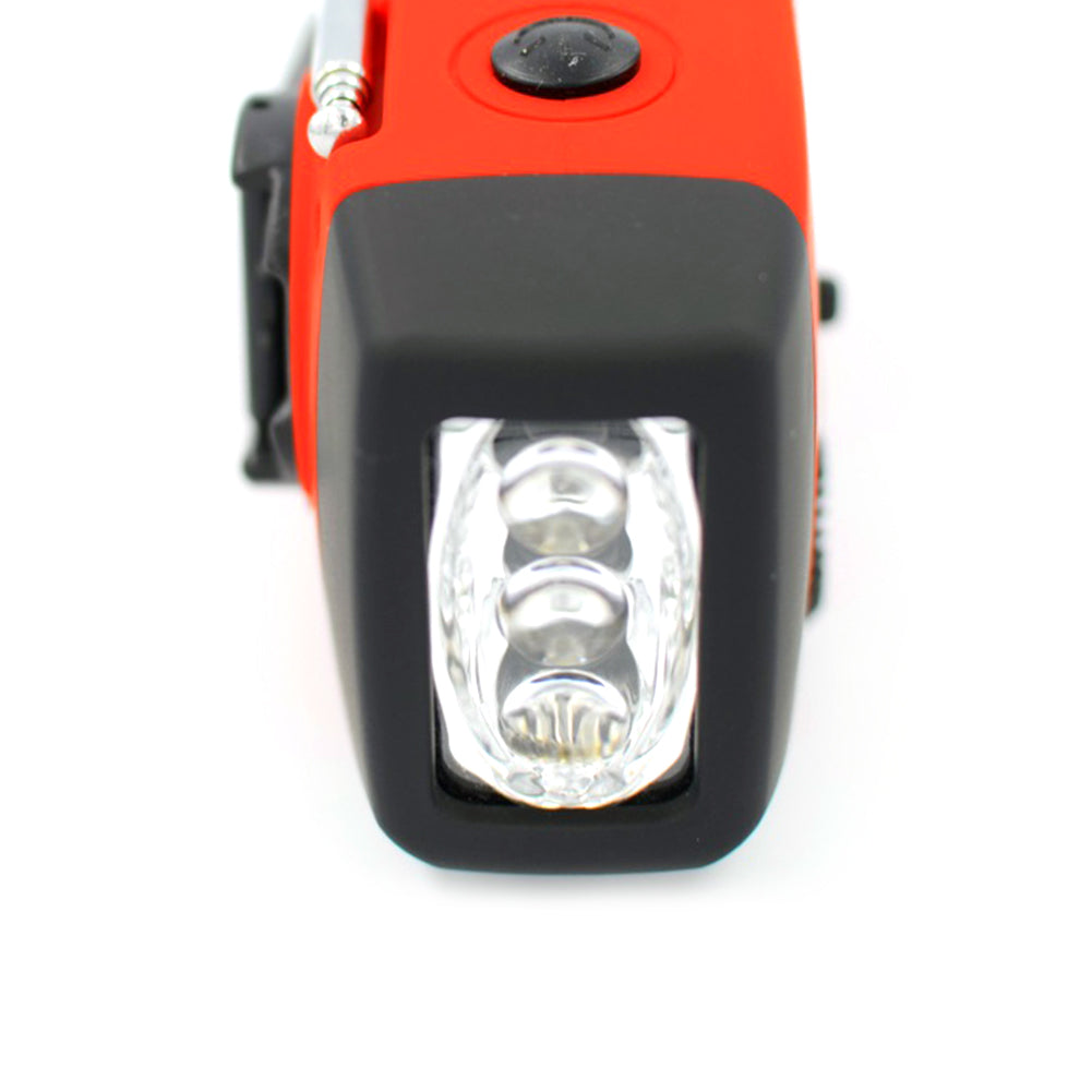 Lampe solaire de survie — Radio AM/FM, chargeur USB, dynamo