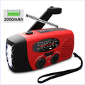Lampe solaire de survie — Radio AM/FM, chargeur USB, dynamo
